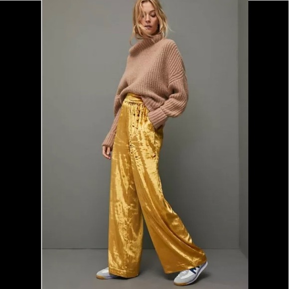 Anthropologie Pants - AnthropologieMaeve Anastacia Velvet Wide-Leg Pants